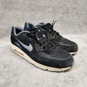 Nike Air Max 90 Essential Black Blue Mens Size 10.5 537384-041
